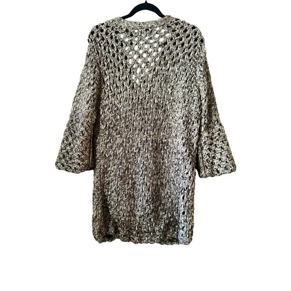 Sigrid Olsen open weave handmade silk blend sweater art to wear unique - Picture 2 of 8